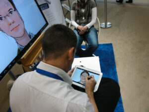 Portrait with tablet